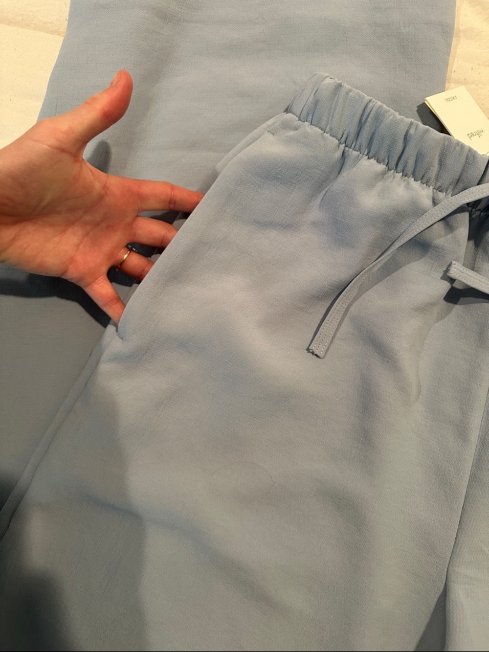Aritzia Wilfred lodge pant in dew blue - brand new - Picture 3 of 4